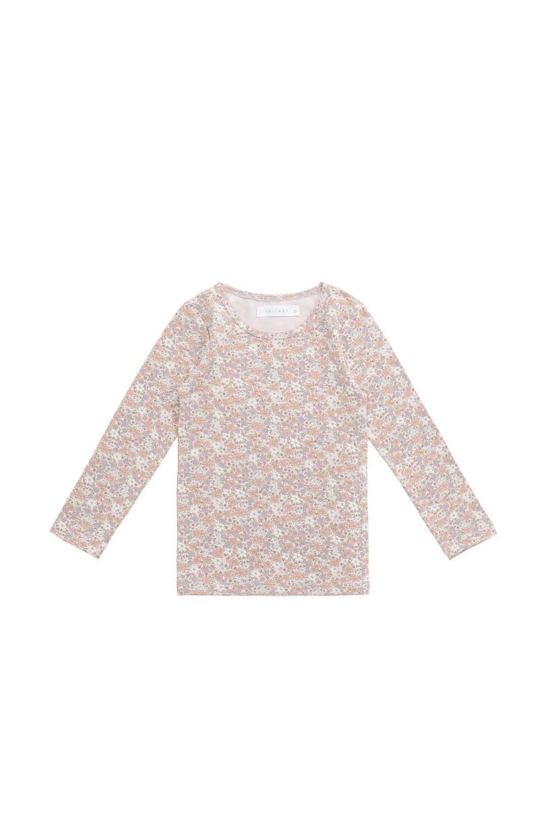 Organic Cotton Long Sleeve Top - Chloe Mauve Childrens Dress from Jamie Kay NZ