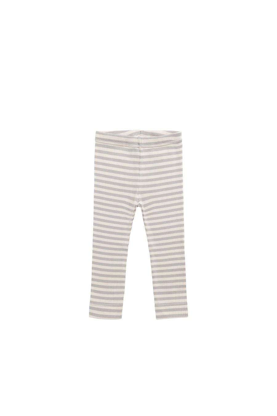 Organic Cotton Modal Everyday Legging - Narrow Stripe Gazelle/Oat Childrens Legging from Jamie Kay NZ