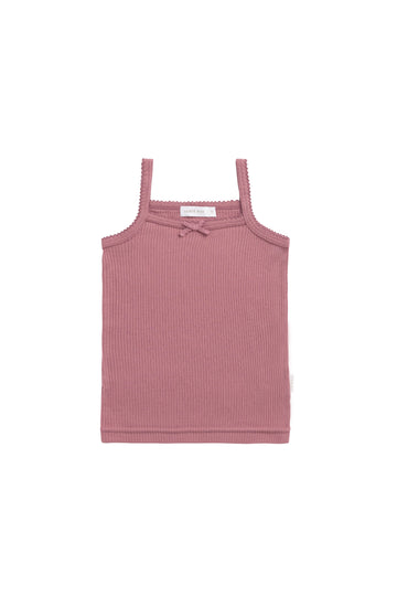 Organic Cotton Modal Singlet - Rose Garden Childrens Singlet from Jamie Kay NZ