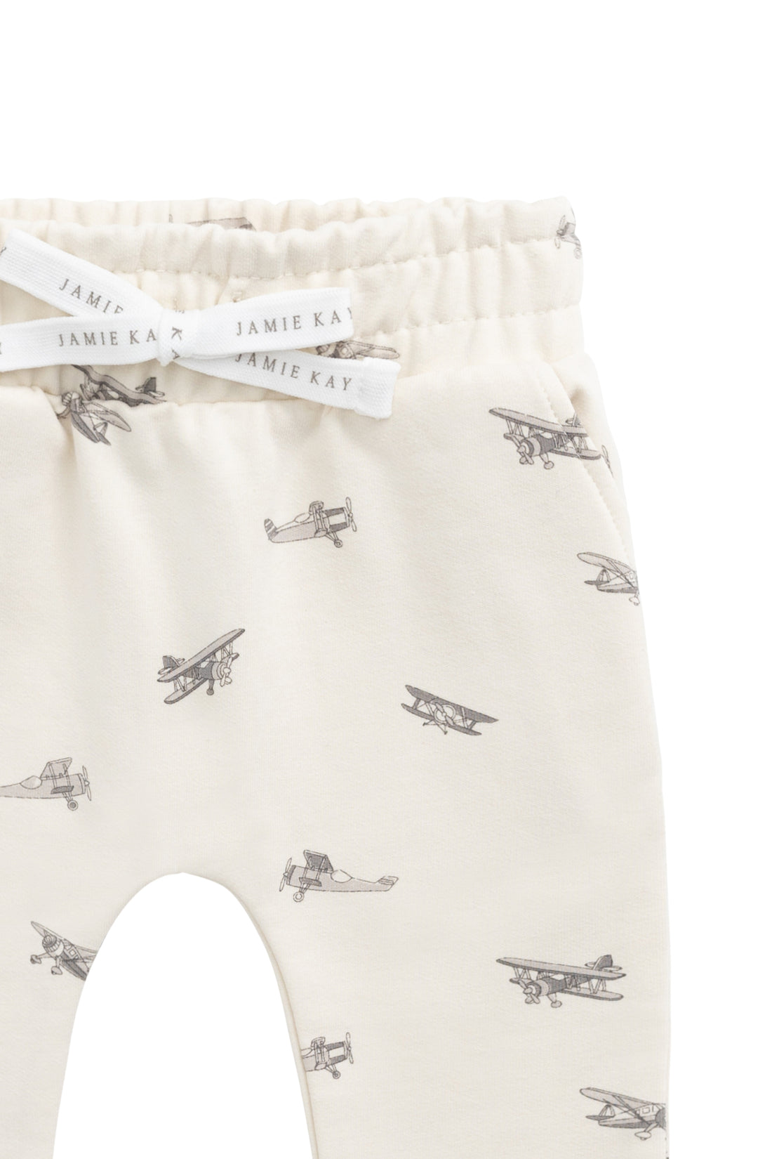 Organic Cotton Morgan Track Pant - Avion Oat Childrens Pant from Jamie Kay NZ