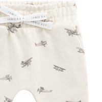 Organic Cotton Morgan Track Pant - Avion Oat Childrens Pant from Jamie Kay NZ