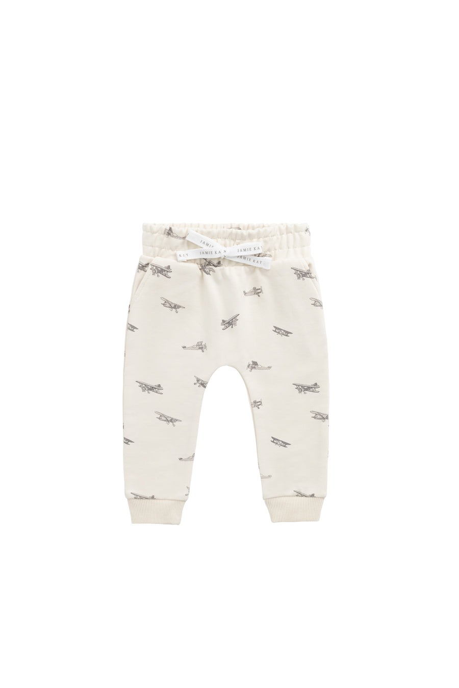 Organic Cotton Morgan Track Pant - Avion Oat Childrens Pant from Jamie Kay NZ