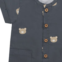 Organic Cotton OG Ryan Onepiece - Bobbie Bears Shadow Childrens Onepiece from Jamie Kay NZ