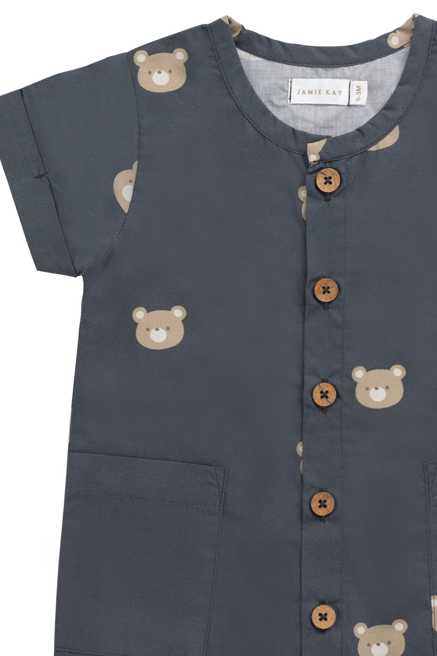 Organic Cotton OG Ryan Onepiece - Bobbie Bears Shadow Childrens Onepiece from Jamie Kay NZ