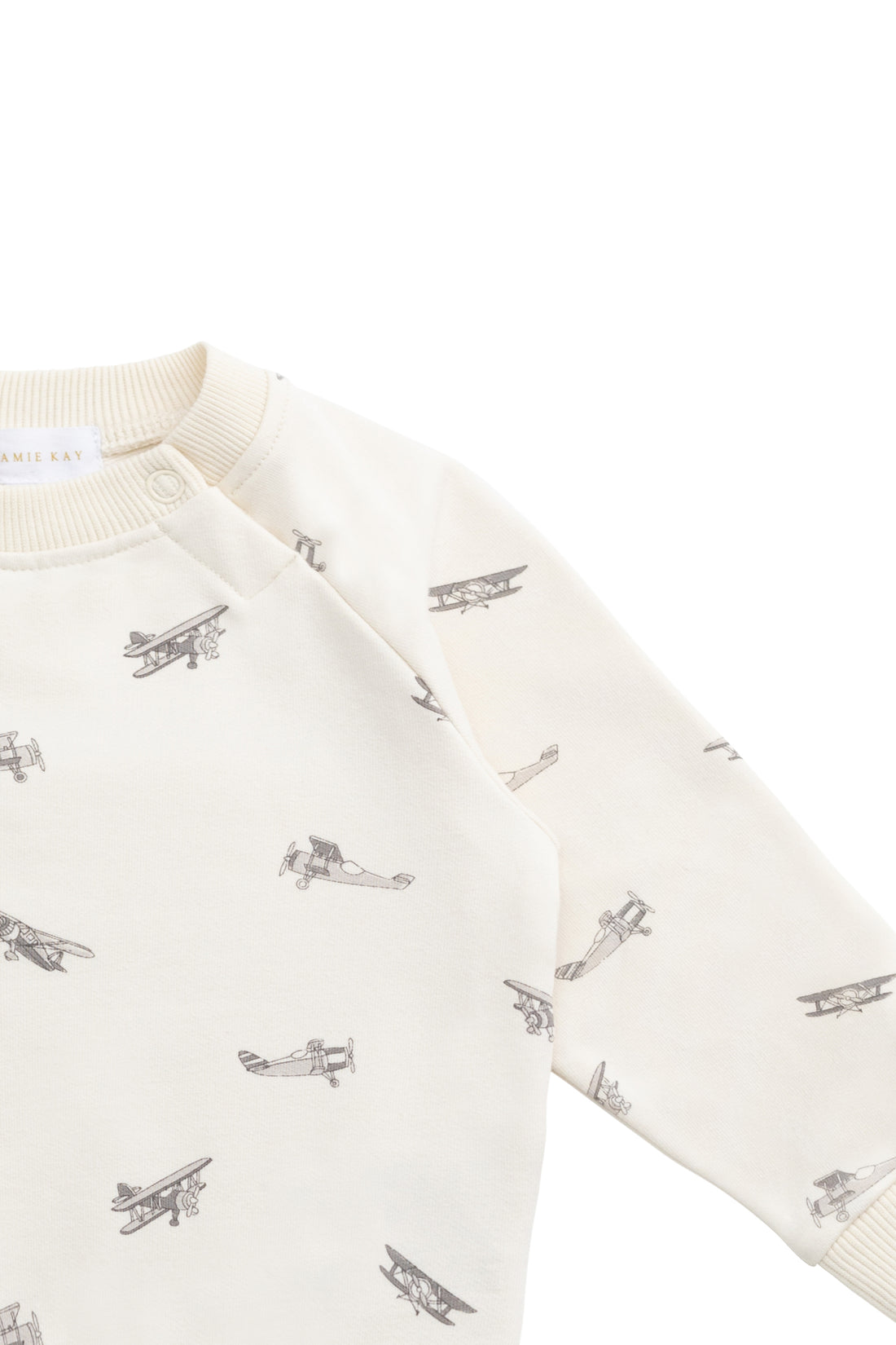 Organic Cotton Tao Sweatshirt - Avion Oat Childrens Top from Jamie Kay NZ