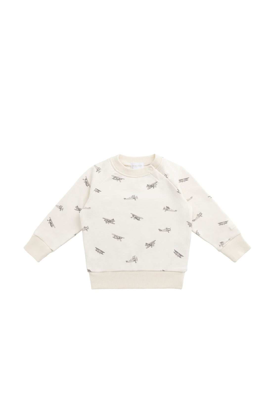 Organic Cotton Tao Sweatshirt - Avion Oat Childrens Top from Jamie Kay NZ