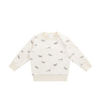 Organic Cotton Tao Sweatshirt - Avion Oat Childrens Top from Jamie Kay NZ