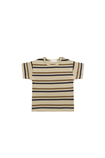 Pima Cotton Hunter Tee - Hudson Stripe Childrens Top from Jamie Kay NZ