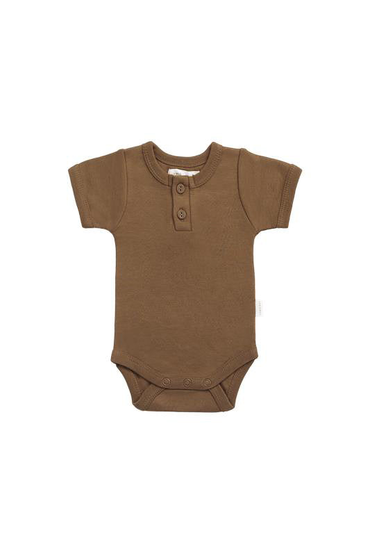 Organic Cotton Benny Tee Bodysuit - Autumn Bronze Childrens Bodysuit from Jamie Kay NZ