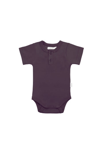 Organic Cotton Benny Tee Bodysuit - Sugar Plum Childrens Bodysuit from Jamie Kay NZ