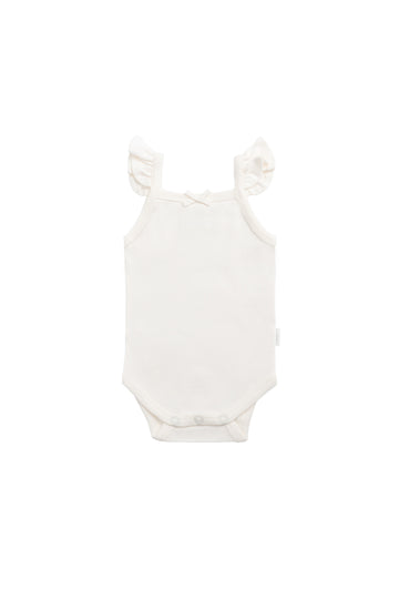 Organic Cotton Bettina Bodysuit - Milk Childrens Bodysuit from Jamie Kay NZ