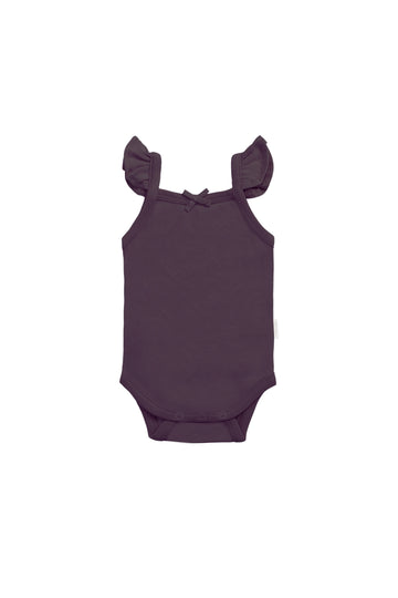 Organic Cotton Bettina Bodysuit - Sugar Plum Childrens Bodysuit from Jamie Kay NZ