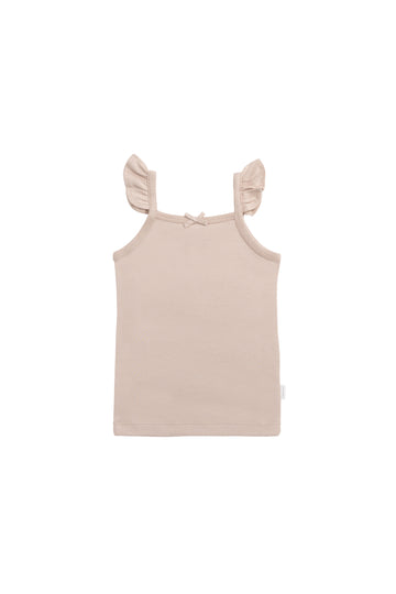 Organic Cotton Bettina Singlet - Blushing Berry Childrens Singlet from Jamie Kay NZ