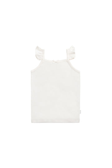 Organic Cotton Bettina Singlet - Milk Childrens Bodysuit from Jamie Kay NZ