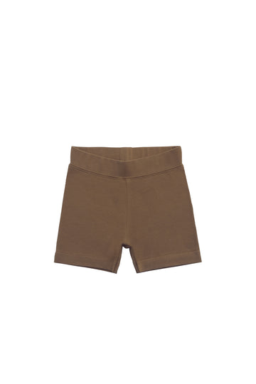 Organic Cotton Bike Short - Autumn Bronze Childrens Shorts from Jamie Kay NZ