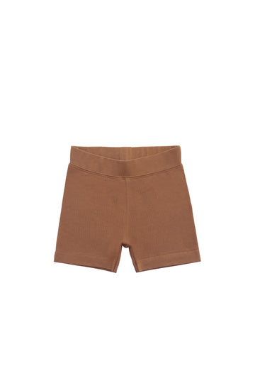 Organic Cotton Bike Short - Cinnamon Childrens Shorts from Jamie Kay NZ