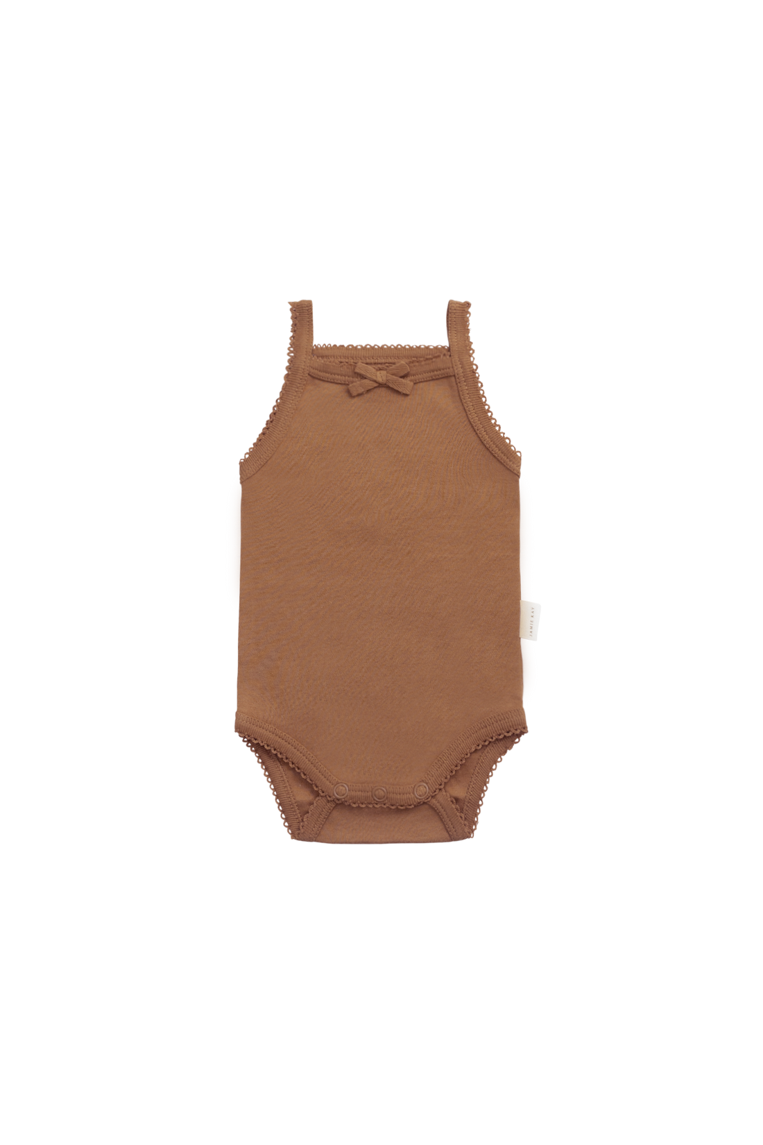 Organic Cotton Bridget Singlet Bodysuit - Cinnamon Childrens Bodysuit from Jamie Kay NZ