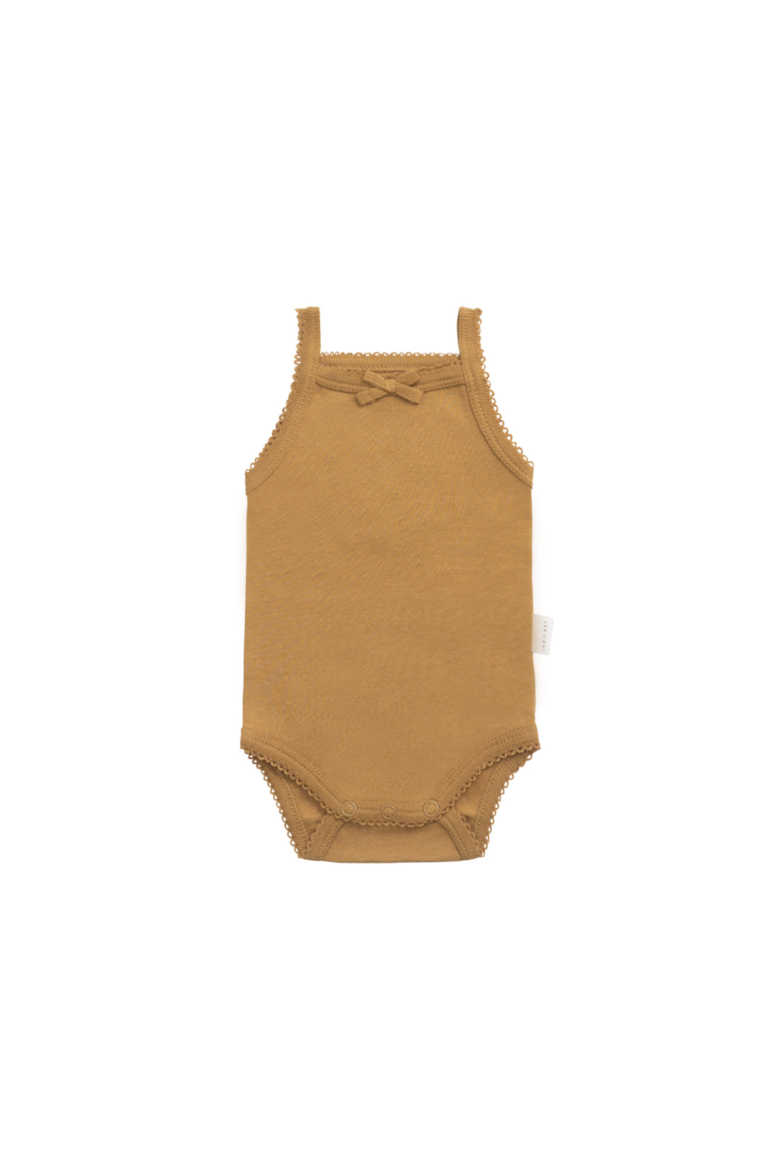 Organic Cotton Bridget Singlet Bodysuit - Golden Childrens Bodysuit from Jamie Kay NZ