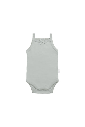 Organic Cotton Bridget Singlet Bodysuit - Lake Childrens Bodysuit from Jamie Kay NZ