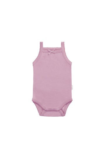 Organic Cotton Bridget Singlet Bodysuit - Lily Childrens Singlet Bodysuit from Jamie Kay NZ