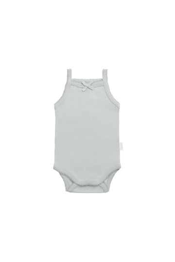 Organic Cotton Bridget Singlet Bodysuit - Mineral Childrens Bodysuit from Jamie Kay NZ