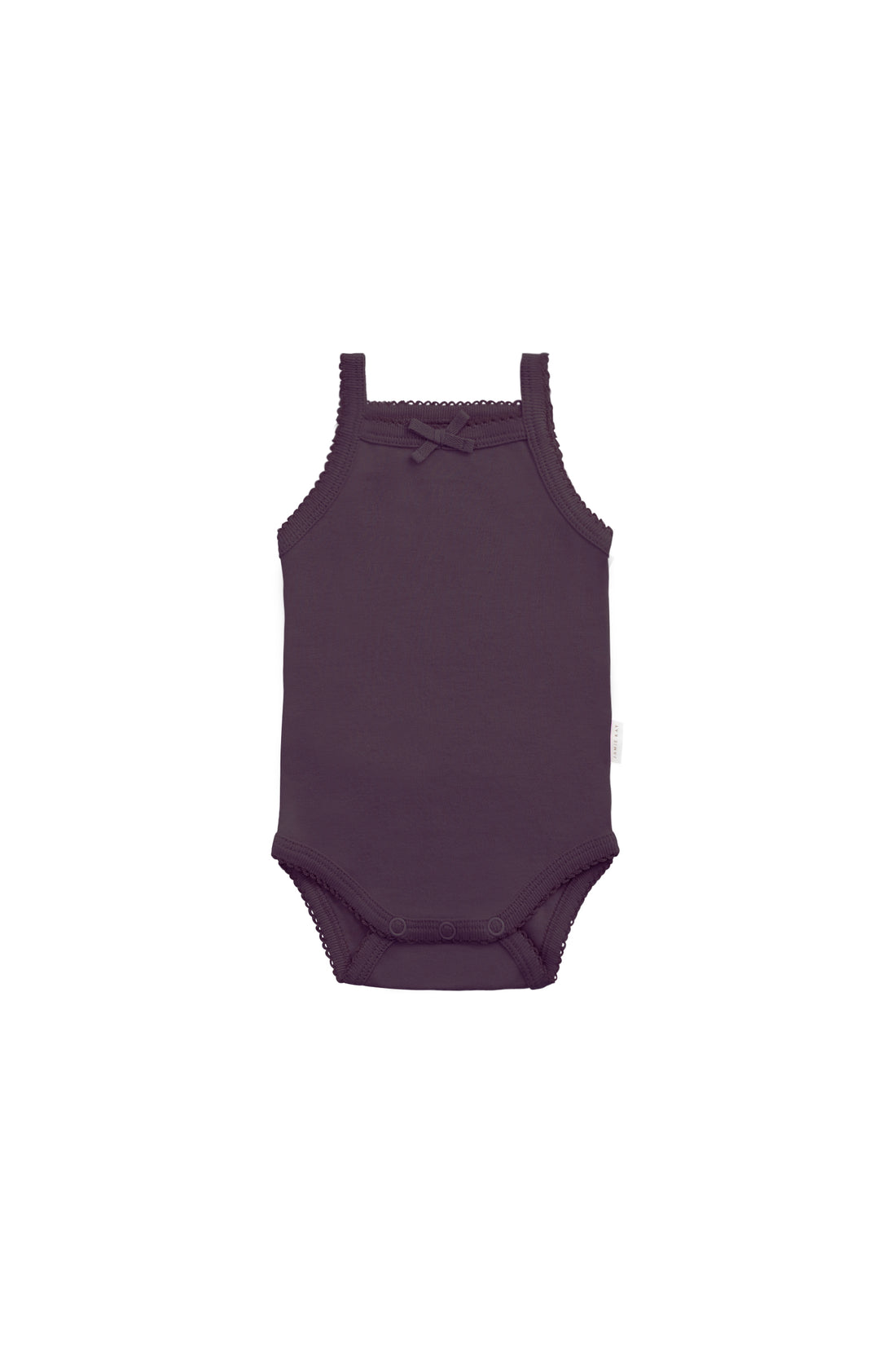 Organic Cotton Bridget Singlet Bodysuit - Sugar Plum Childrens Singlet Bodysuit from Jamie Kay NZ