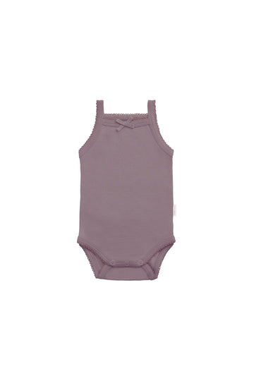 Organic Cotton Bridget Singlet Bodysuit - Twilight Childrens Bodysuit from Jamie Kay NZ