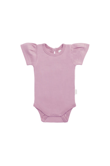 Organic Cotton Cap Sleeve Bodysuit - Lily Childrens Bodysuit from Jamie Kay NZ