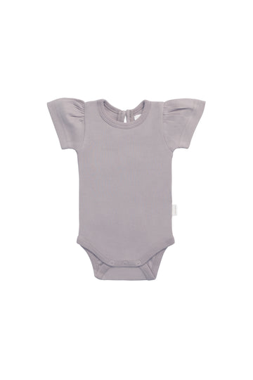 Organic Cotton Cap Sleeve Bodysuit - Moon Childrens Bodysuit from Jamie Kay NZ