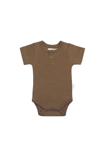 Organic Cotton Darcy Tee Bodysuit - Autumn Bronze Childrens Bodysuit from Jamie Kay NZ