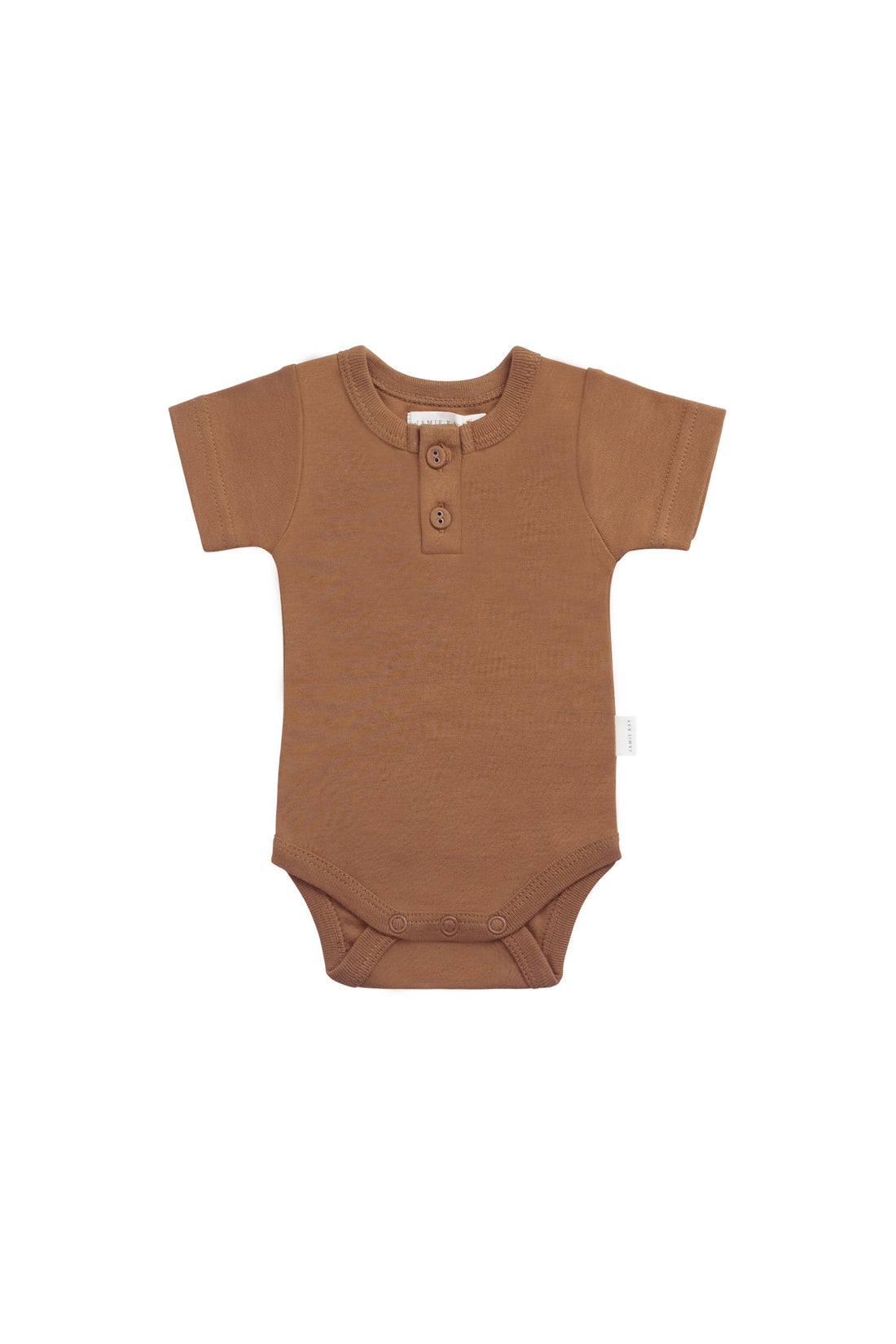 Organic Cotton Darcy Tee Bodysuit - Cinnamon Childrens Bodysuit from Jamie Kay NZ