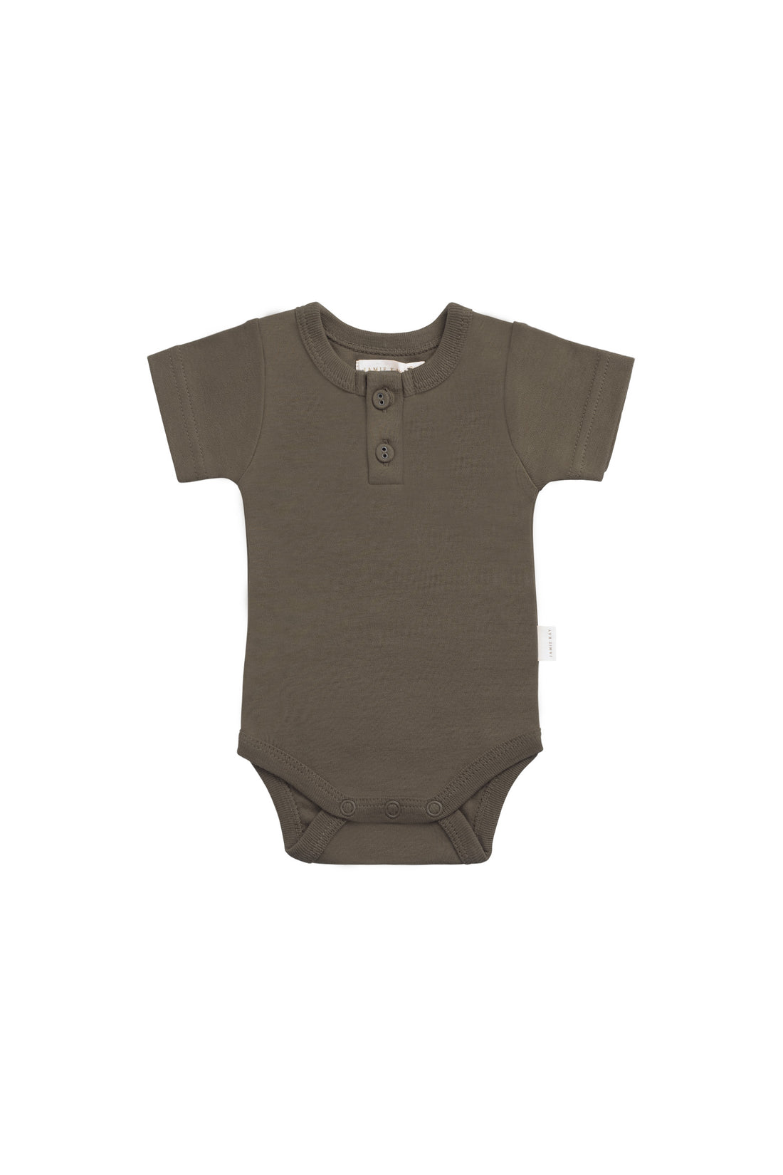 Organic Cotton Darcy Tee Bodysuit - Deep Olive Childrens Bodysuit from Jamie Kay NZ