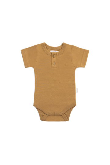 Organic Cotton Darcy Tee Bodysuit - Golden Childrens Bodysuit from Jamie Kay NZ