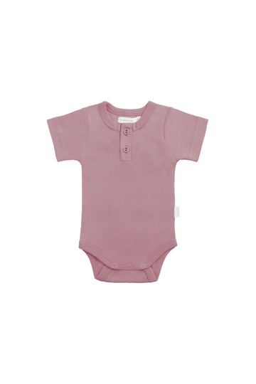 Organic Cotton Darcy Tee Bodysuit - Lillium Childrens Bodysuit from Jamie Kay NZ