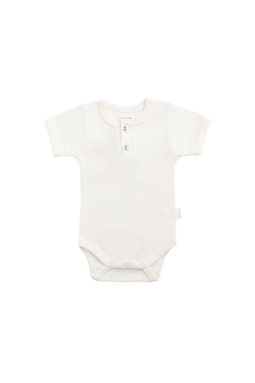 Organic Cotton Darcy Tee Bodysuit - Milk Childrens Bodysuit from Jamie Kay NZ