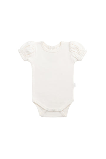 Organic Cotton Elly Bodysuit - Milk Childrens Bodysuit from Jamie Kay NZ