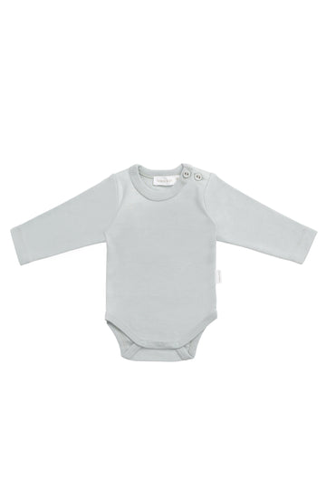 Organic Cotton Elora Long Sleeve Bodysuit - Mineral Childrens Bodysuit from Jamie Kay NZ