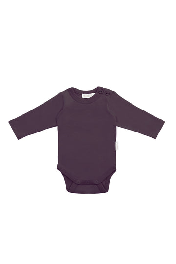 Organic Cotton Elora Long Sleeve Bodysuit - Sugar Plum Childrens Bodysuit from Jamie Kay NZ