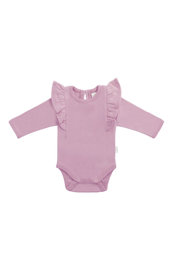Organic Cotton Fleur Long Sleeve Bodysuit - Lily Childrens Bodysuit from Jamie Kay NZ