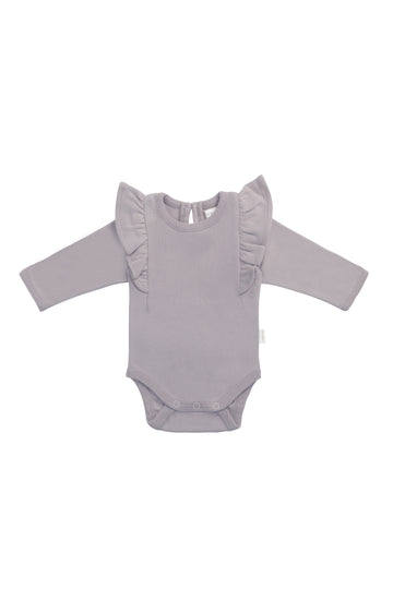 Organic Cotton Fleur Long Sleeve Bodysuit - Moon Childrens Bodysuit from Jamie Kay NZ