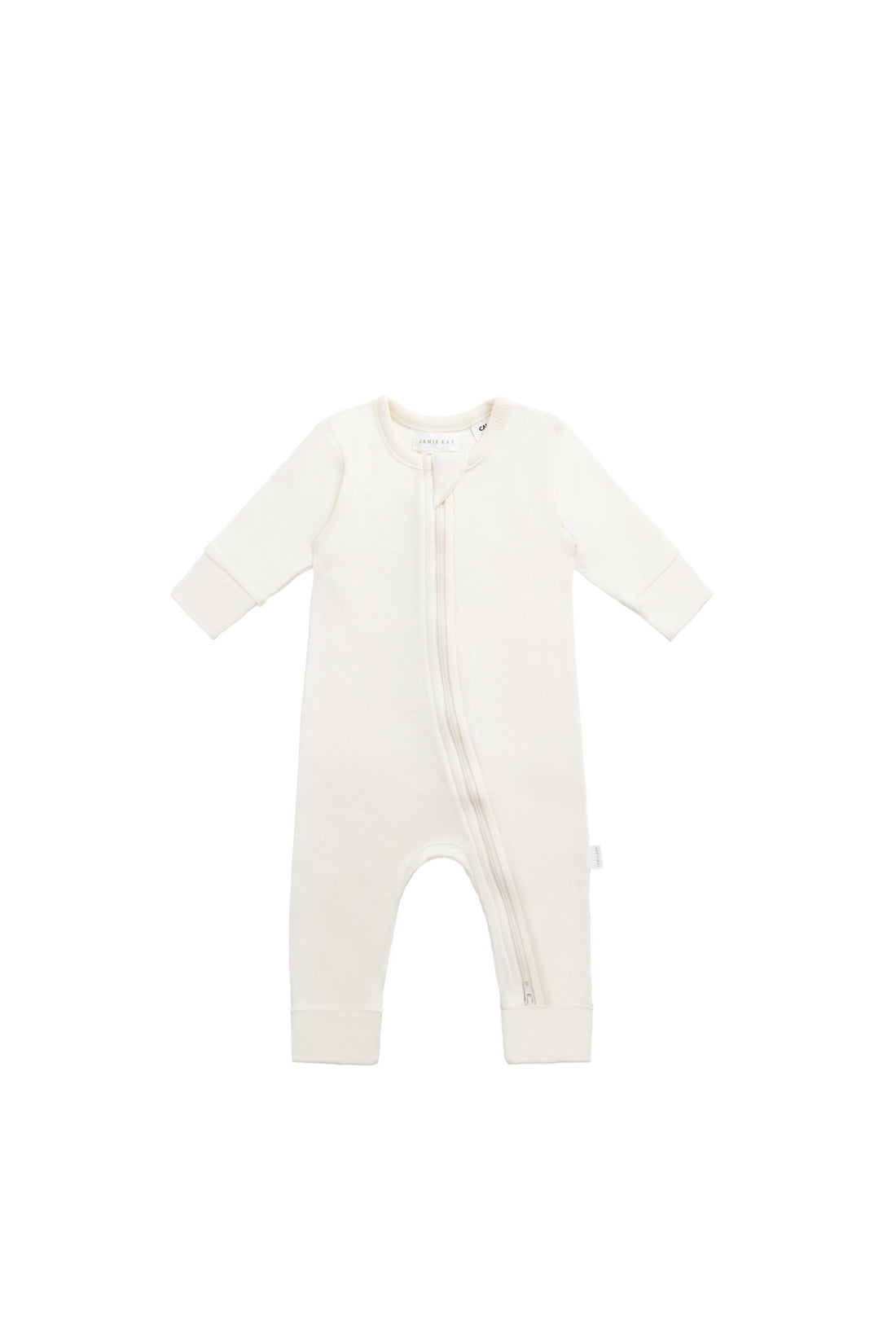 Organic Cotton Gracelyn Zip Onepiece - Buttermilk Childrens Onepiece from Jamie Kay NZ