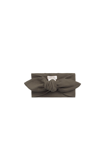 Organic Cotton Headband - Deep Olive Childrens Headband from Jamie Kay NZ