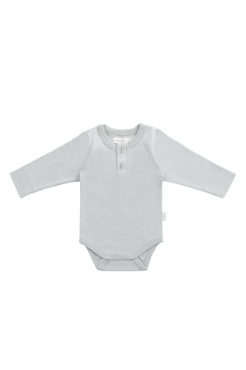 Organic Cotton Long Sleeve Bodysuit - Mineral Childrens Bodysuit from Jamie Kay NZ