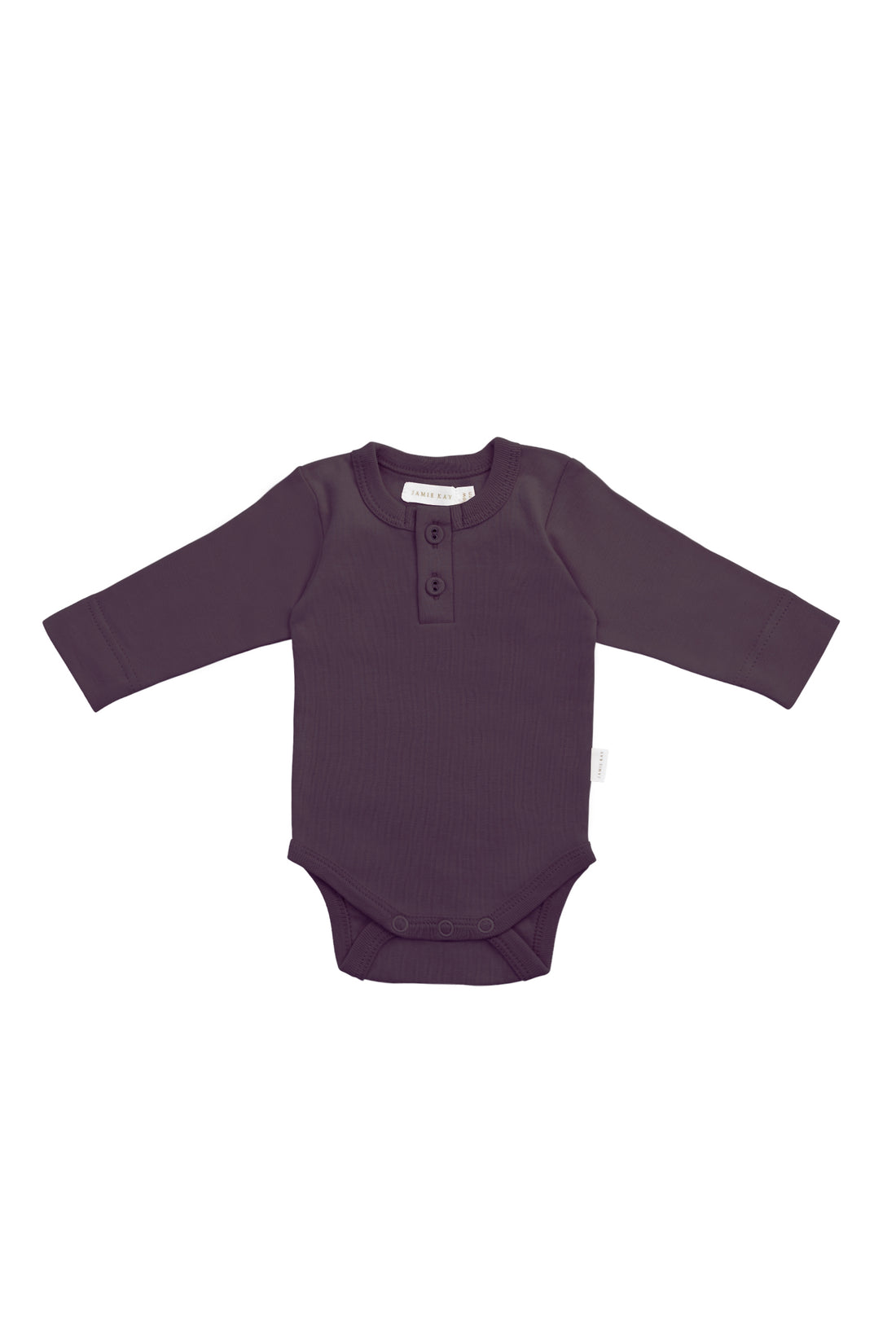 Organic Cotton Long Sleeve Bodysuit - Sugar Plum Childrens Bodysuit from Jamie Kay NZ
