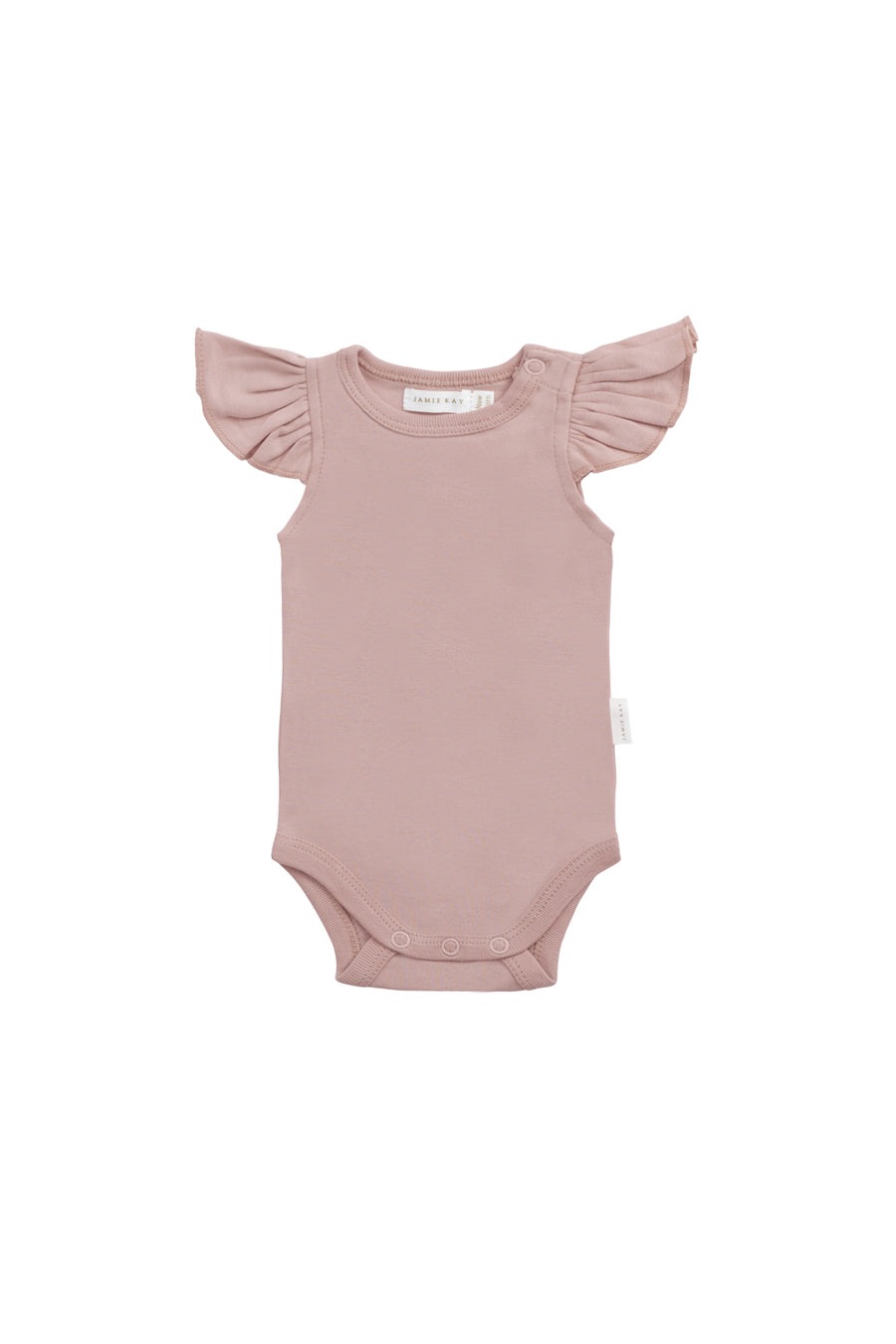 Organic Cotton Fleur Bodysuit - Powder Pink