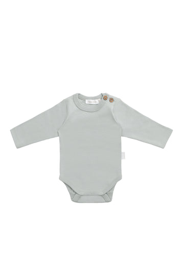 Organic Cotton Marlo Long Sleeve Bodysuit - Lake Childrens Bodysuit from Jamie Kay NZ
