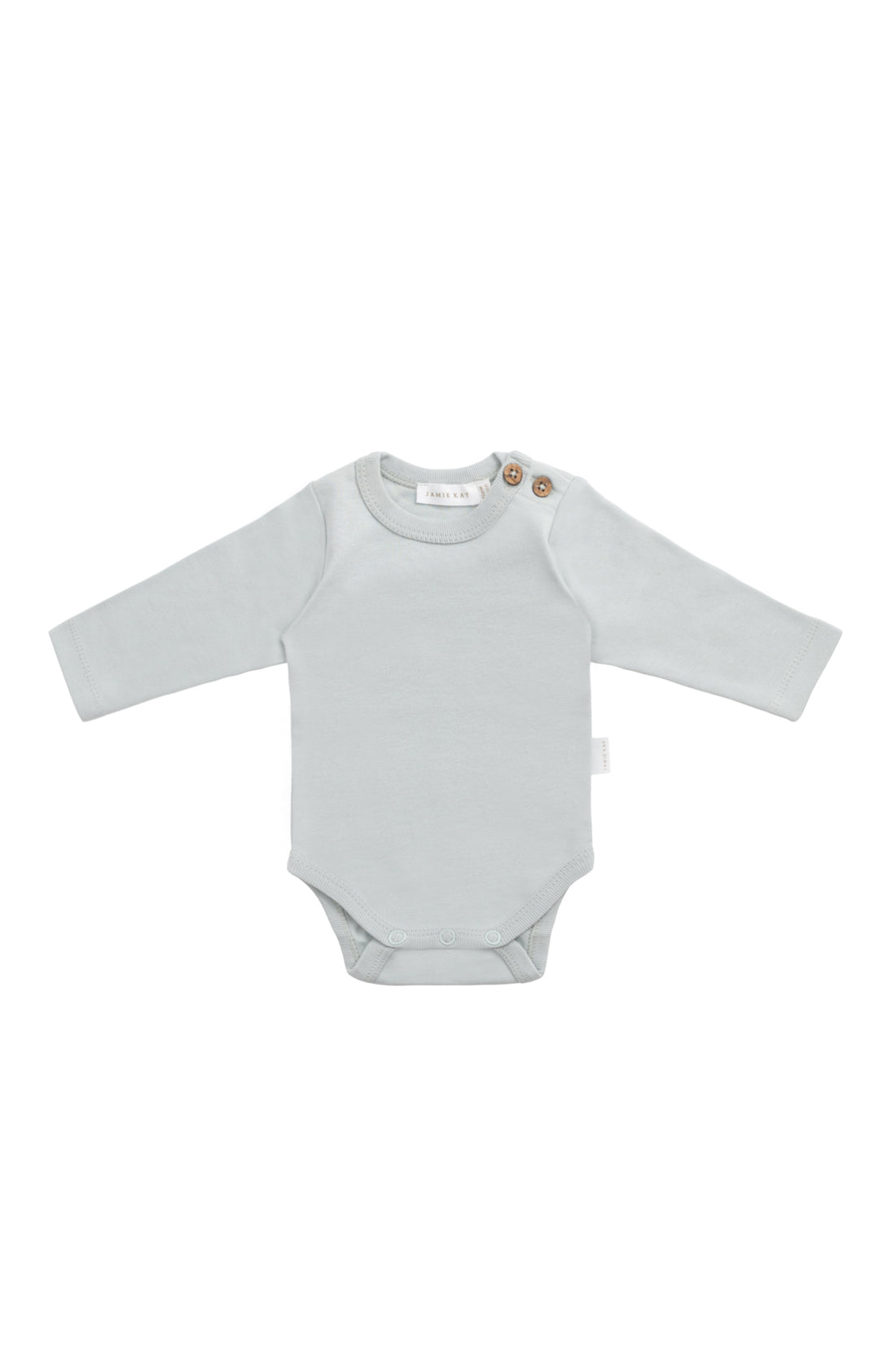 Organic Cotton Marlo Long Sleeve Bodysuit - Mineral Childrens Bodysuit from Jamie Kay NZ