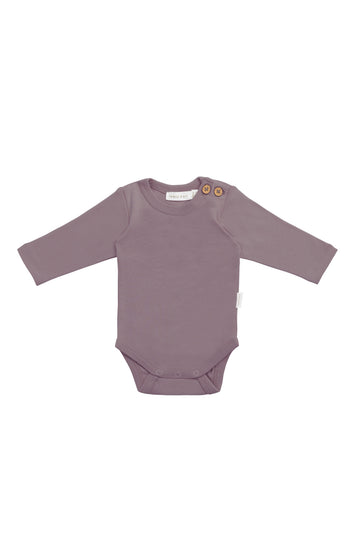 Organic Cotton Marlo Long Sleeve Bodysuit - Twilight Childrens Bodysuit from Jamie Kay NZ