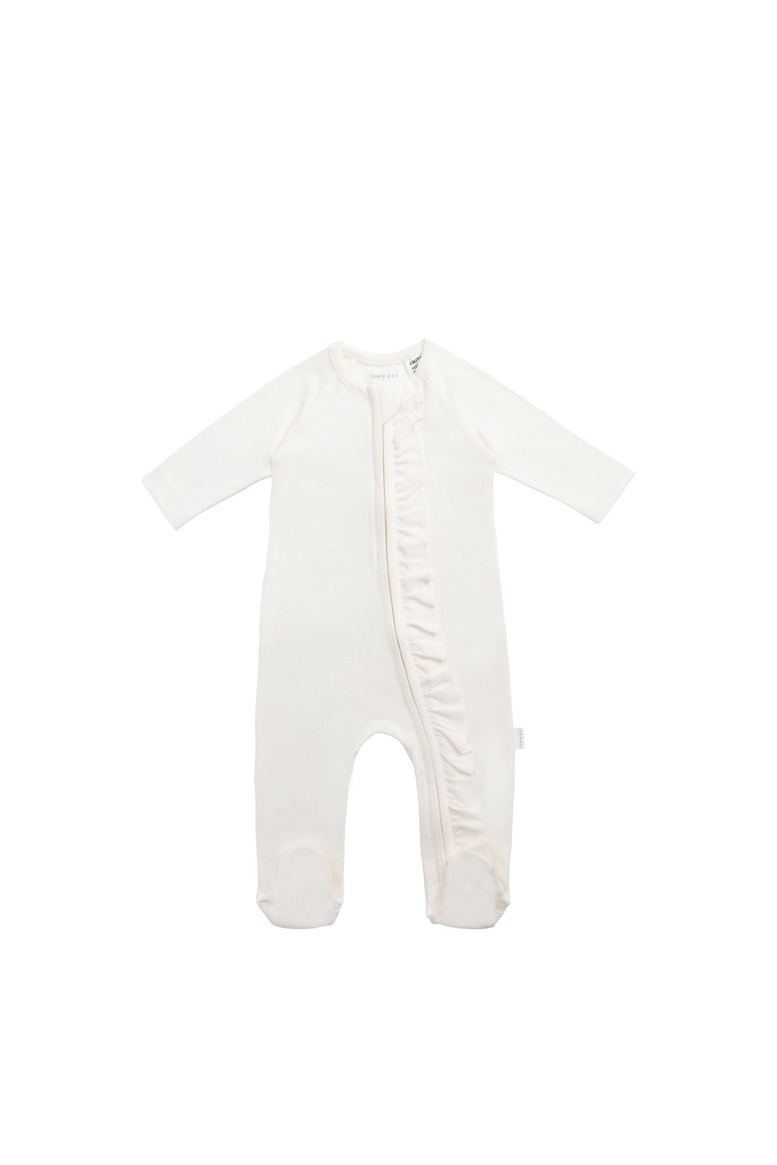 Organic Cotton Melanie Zip Onepiece - Milk Childrens Onepiece from Jamie Kay NZ