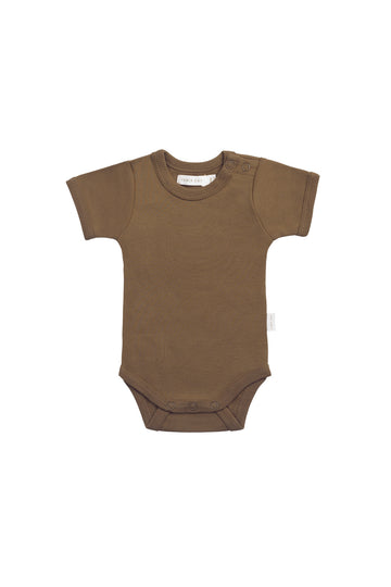 Organic Cotton Olsen Tee Bodysuit - Autumn Bronze Childrens Bodysuit from Jamie Kay NZ